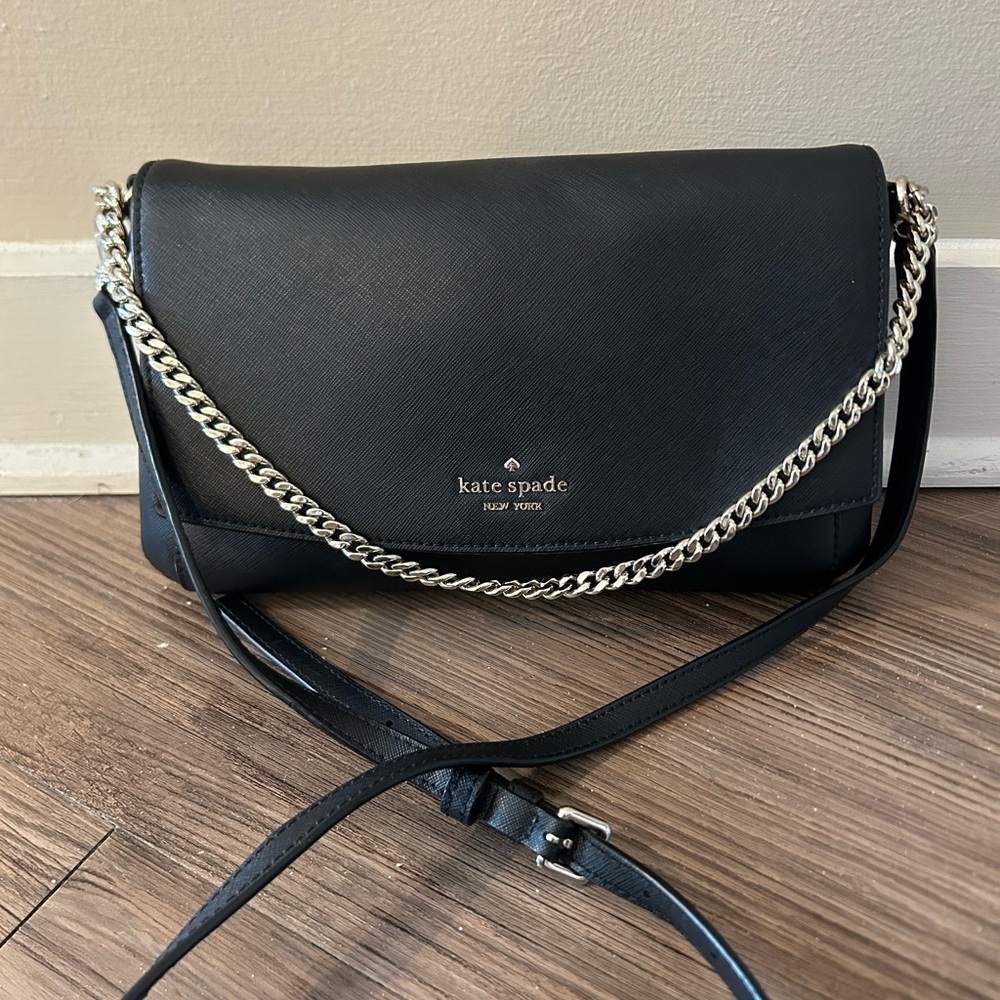 Kate Spade Black Leather Shoulder Bag